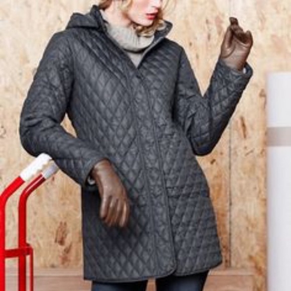 Garnet Hill Black Quilted Jacket 4 